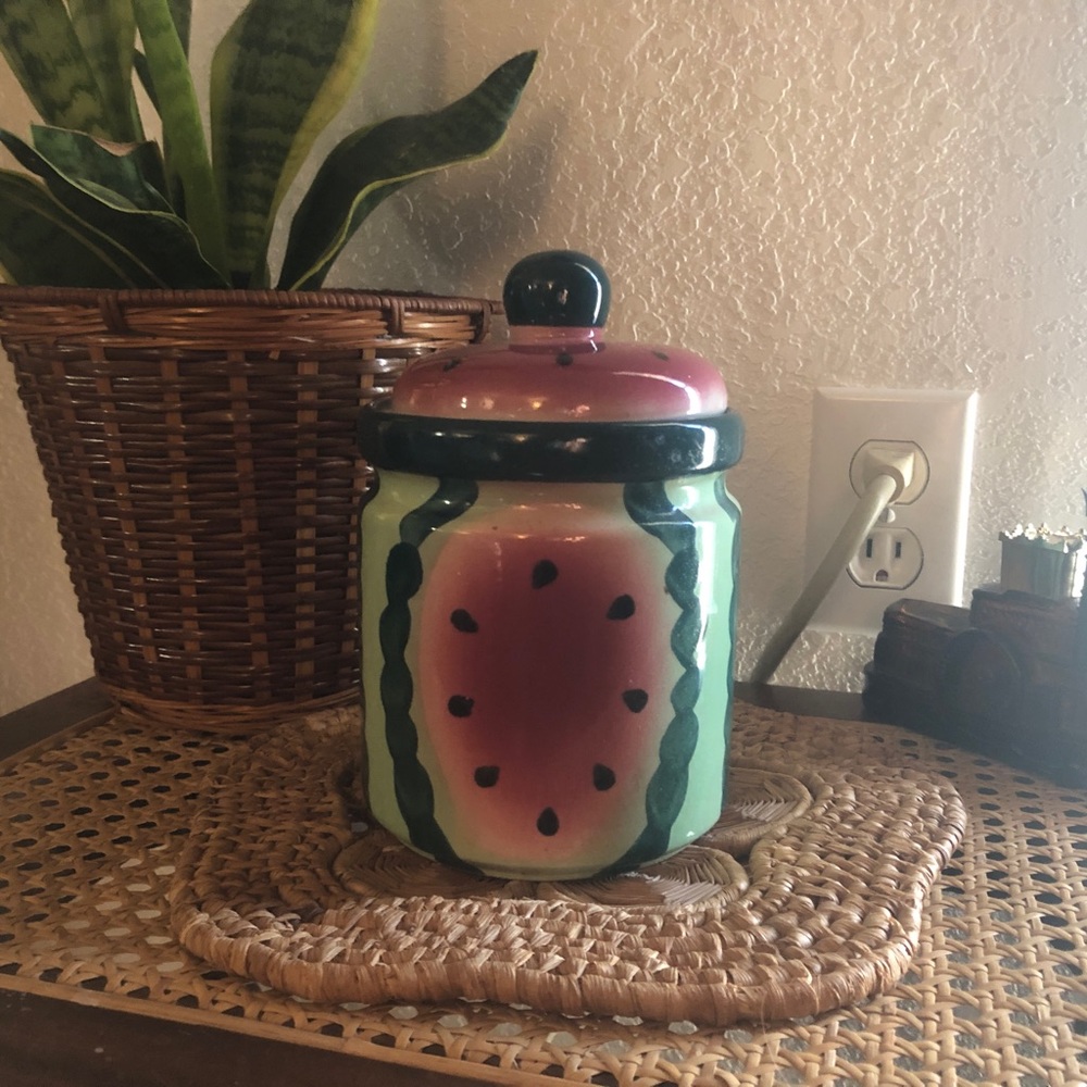 Large Ceramic Watermelon Cannister
